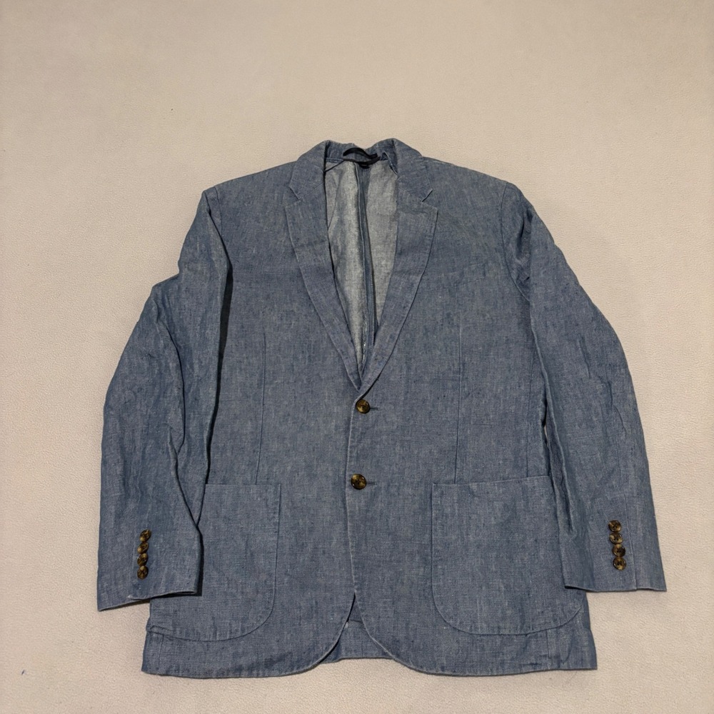 J.Crew Ludlow Blazer 40S Light Blue Baird McNutt Irish Linen Sport Coat Preppy